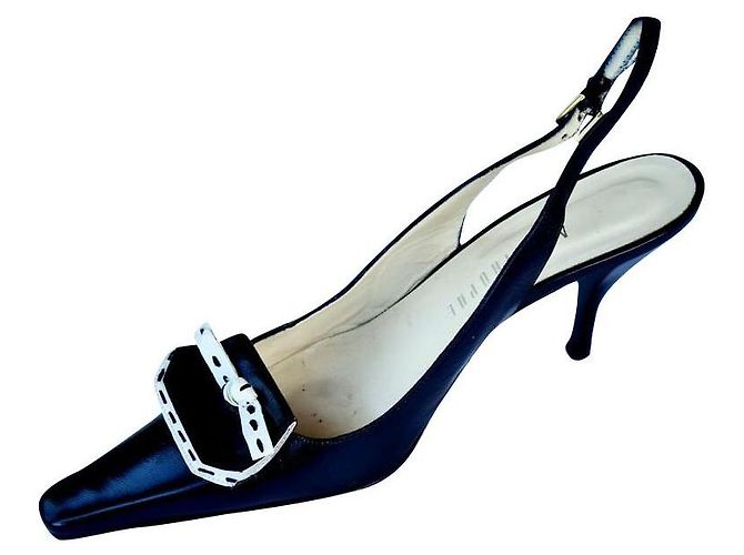 Décolleté Apostrophe Blu Navy in Pelle 37,5