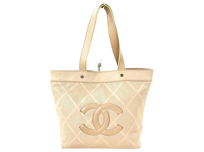 Chanel tote bag Beige Leather  ref.342525