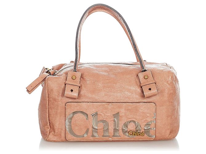 Chloé Chloe Rosa Eclipse-Leder-Boston-Tasche