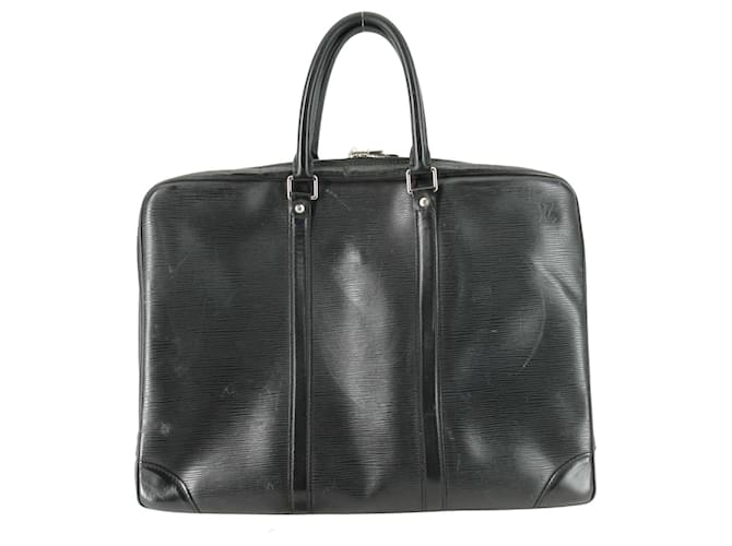 Louis Vuitton Porte Document Business Black Leather  ref.343053