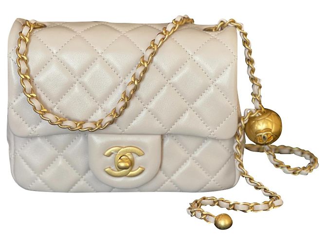 Timeless Chanel Pearl Crush Square Mini aba única Roxo