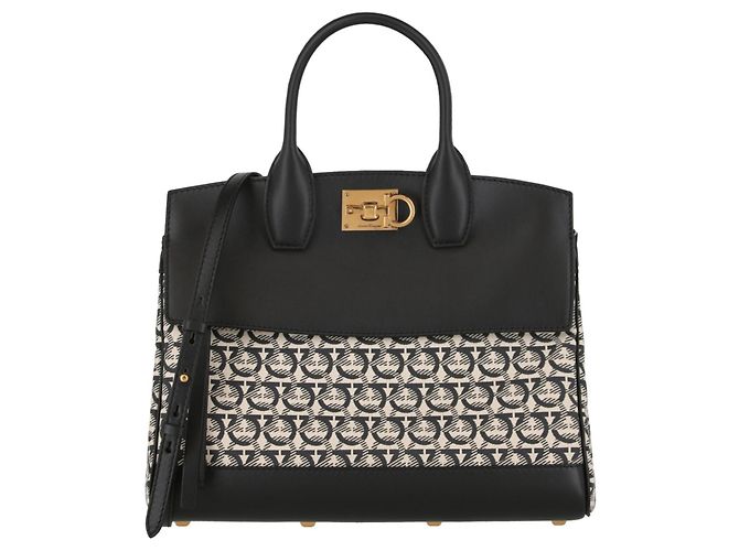 Gancini Salvatore Ferragamo Cabas Studio Gacini Monogram
