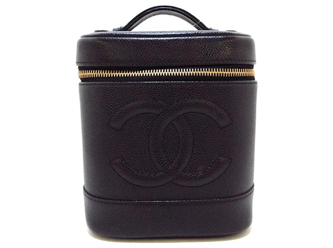 Chanel saco de embreagem Preto Couros exóticos  ref.343786