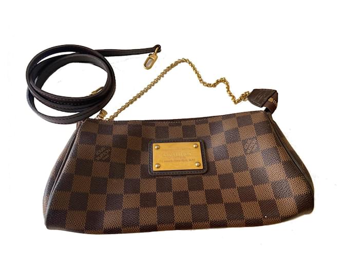 Louis Vuitton Eva damier Dark brown Cloth  ref.343886