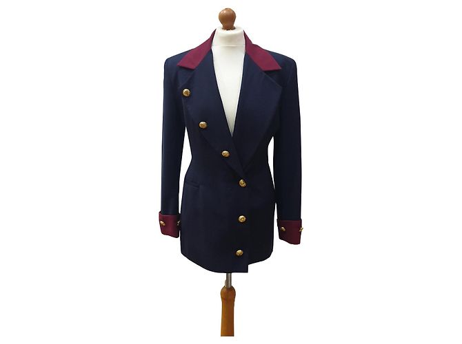 Byblos lined-breasted jacket Brown Dark blue