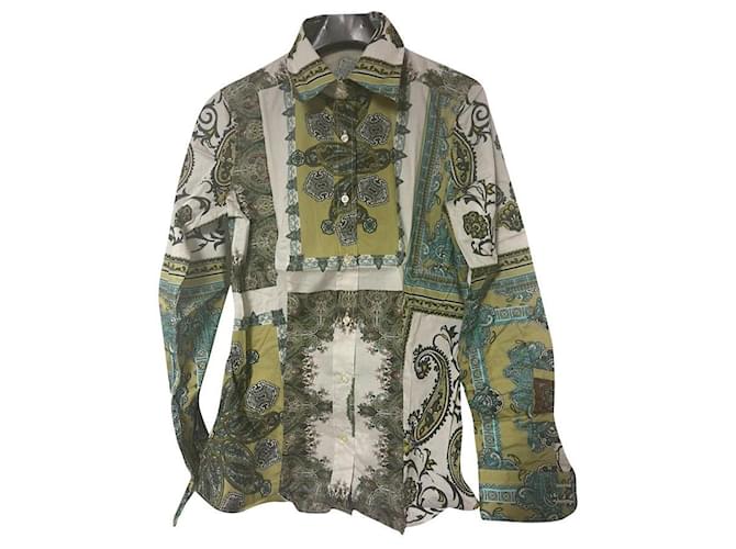 Camisa elástica de paisley Etro Multicolor Algodón  ref.344188