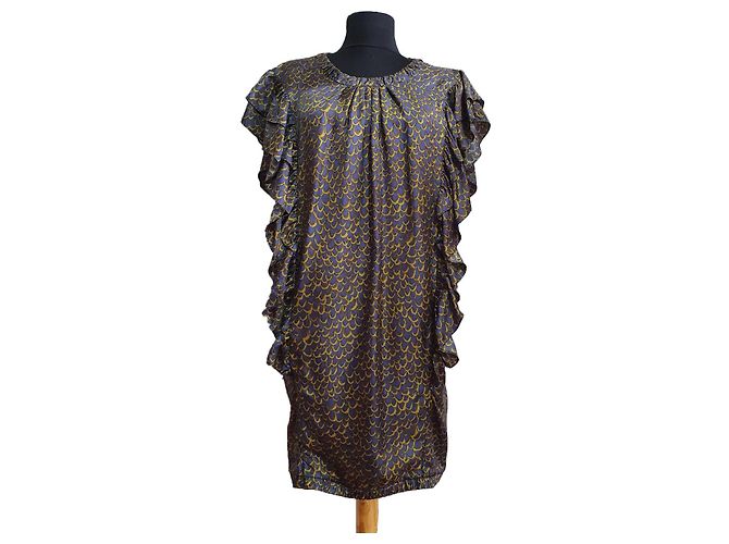 Vestido de seda Baum und Pferdgarten Multicolor
