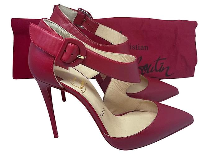 Pumps Christian Louboutin model Sharpeta Red Leather  ref.344406