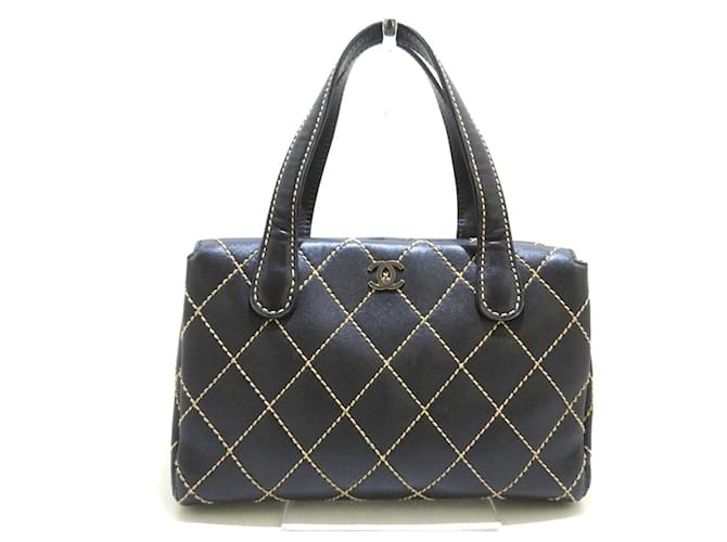 Chanel handbag Black Leather  ref.344446