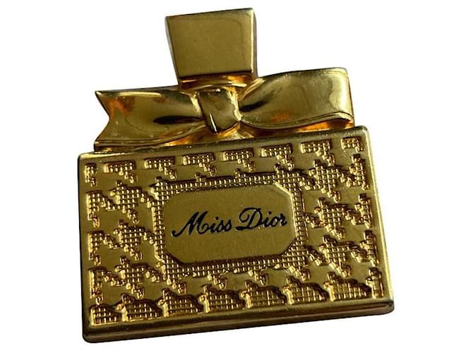 Excelente broche Dior Miss Dior Gold hardware Banhado a ouro  ref.344524