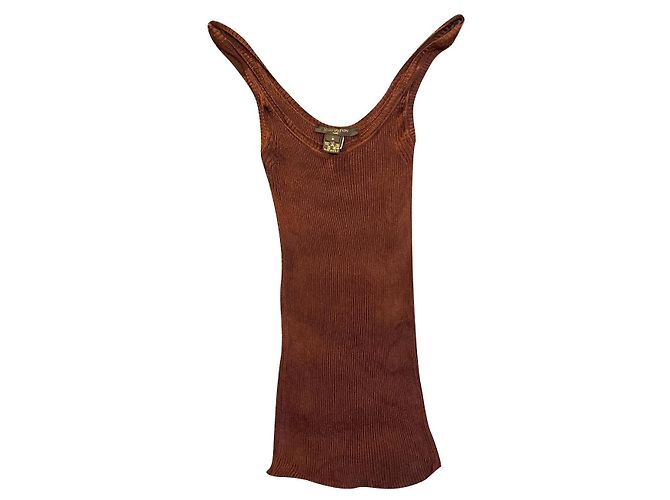 Louis Vuitton Top de Seda Marrom