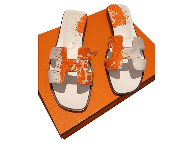 Hermès Oran Weiß Leder