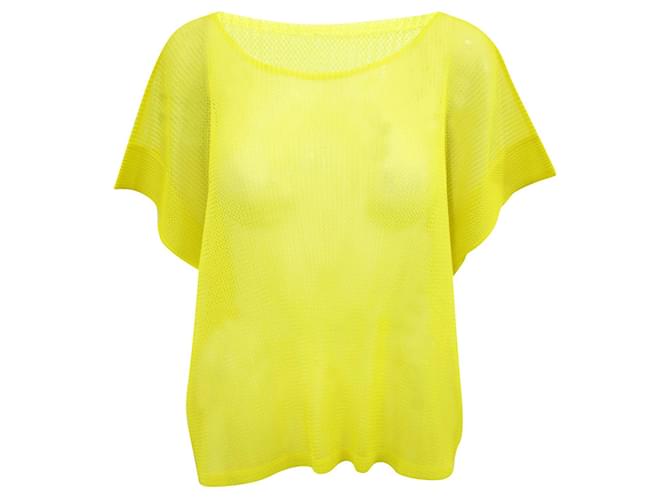 Pleats Please Yellow Mesh Top Polyester ref.344923 - Joli Closet