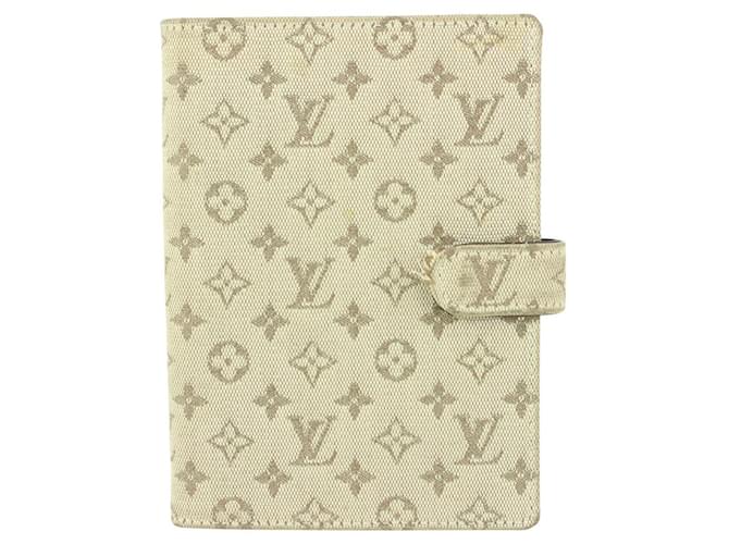 Louis Vuitton Blue Mini Lin Canvas Compact Wallet Louis Vuitton