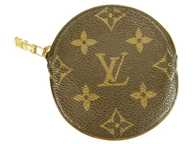 LOUIS VUITTON Monogram Canvas Round Coin Purse wth zipper closure small  wallet Brown ref.345306 - Joli Closet