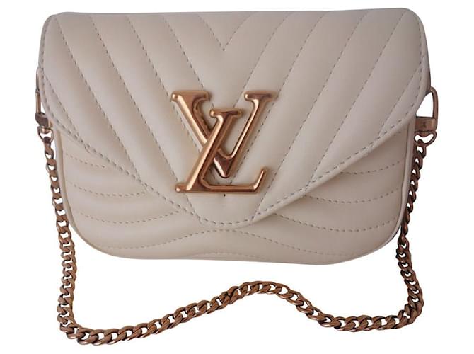 Multi-pochette new wave leather crossbody bag Louis Vuitton Beige