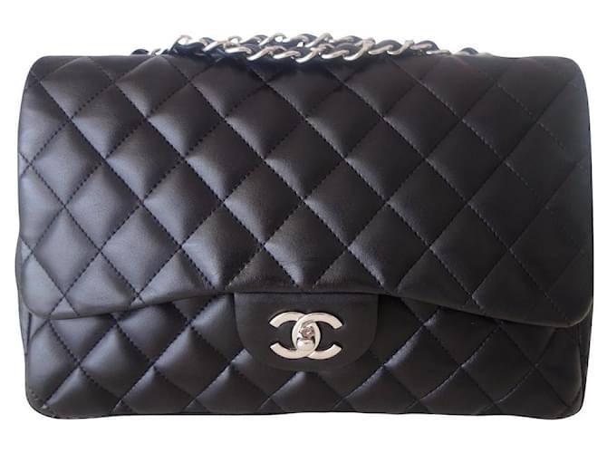 Sac Chanel Classique Gm noir Cuir  ref.345606