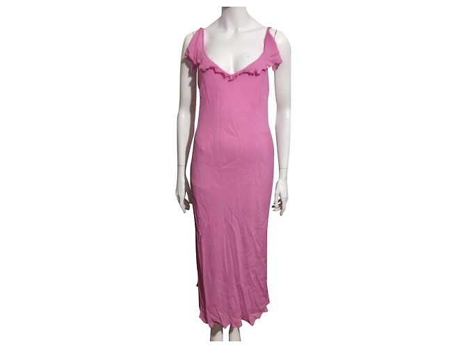 Coast Maxikleid Rosa Viskose Chiffon Pink