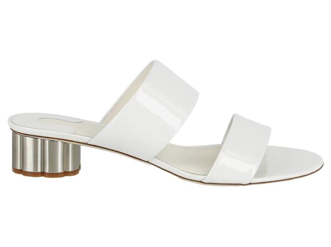 salvatore ferragamo white sandals