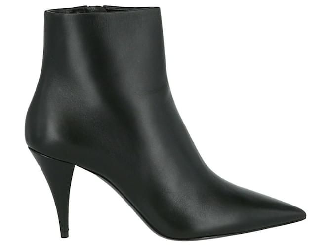 Saint Laurent Niki Booties Black Leather Pony-style calfskin  ref.345764
