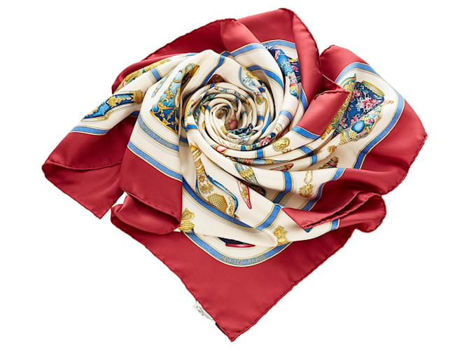 Hermès Foulard Hermes Blanc QuImport le Flacon en Soie Tissu Multicolore  ref.345871