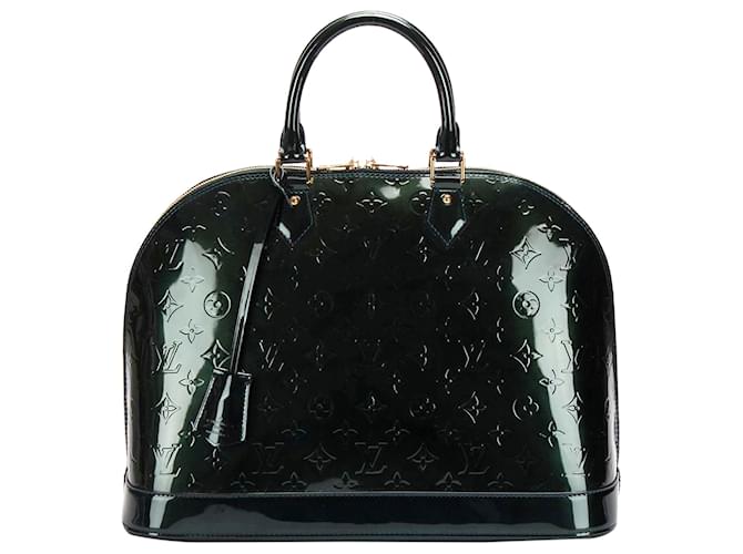 Louis Vuitton Green Vernis Alma MM Dark green Leather Patent