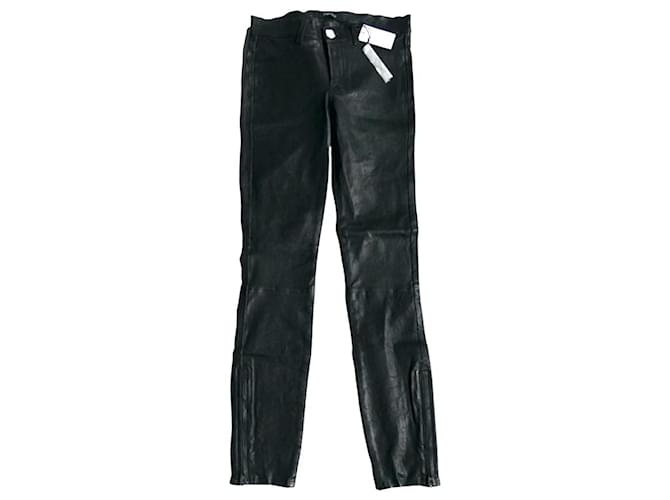J Brand J Marque L8001 Pantalon skinny en cuir Noir  ref.346362