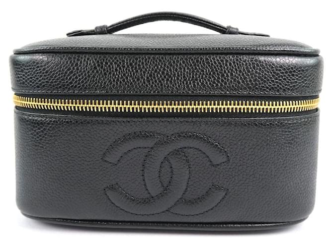 Chanel Vanity Preto Bezerro-como bezerro  ref.346378