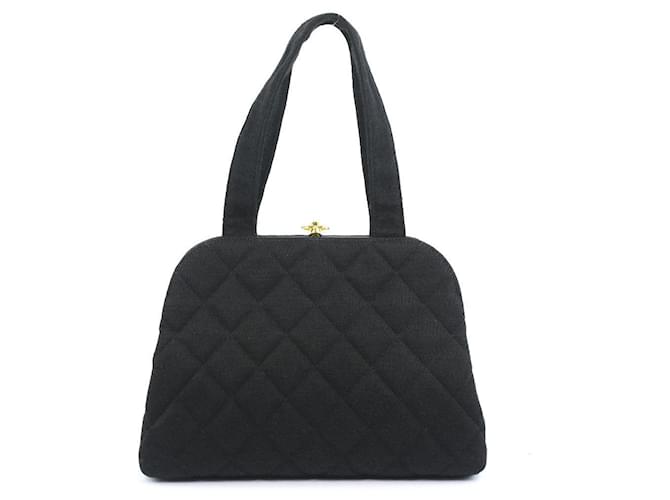 Chanel handbag Black Cotton  ref.346435