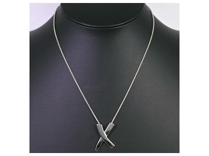 TIFFANY & CO. Necklace Silvery Silver  ref.346532