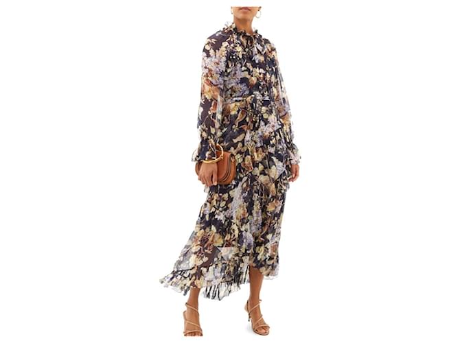 zimmermann navy silk dress