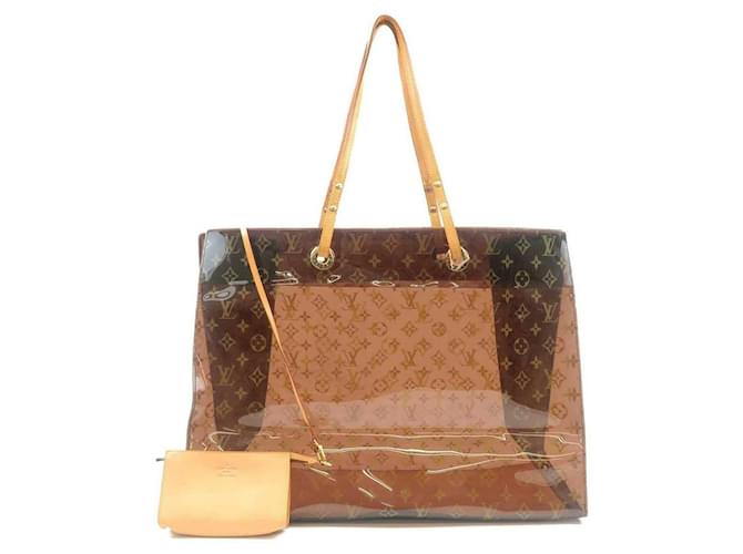 Louis Vuitton Clear Monogram Sac Cabas Cruise Ambre GM Tote Bag with Pouch  Leather ref.346712 - Joli Closet