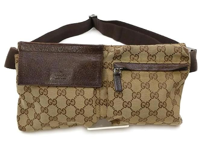 Gucci, Bags, Gucci Vintage Double Belt Bag Gg Canvas