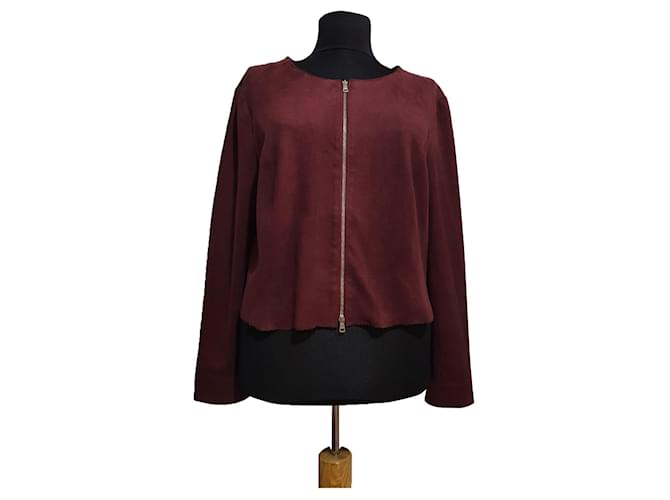 Marc Cain Jackets Dark red Polyester  ref.347293