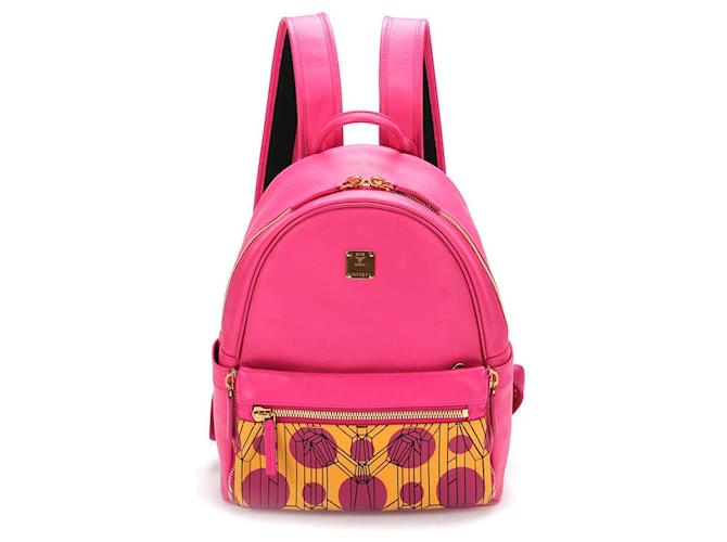 MCM Backpack in Pink Leather ref.347558 Joli Closet