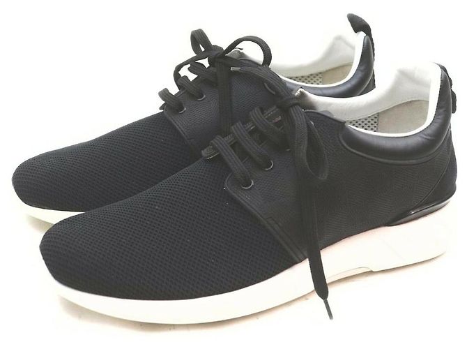 Louis Vuitton US-Männer 7 Schwarzer Fastlane Sneaker Trainer Mesh-Sockenschuh