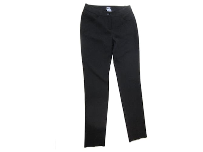 beautiful Women Pants T 38 Chanel uniform Black Polyester ref