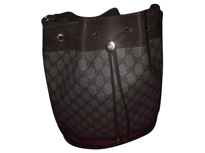 Bolsa Gucci Ophidia de couro marrom Bege Castanho claro