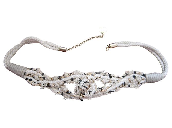 Chanel Gürtel Beige Seil