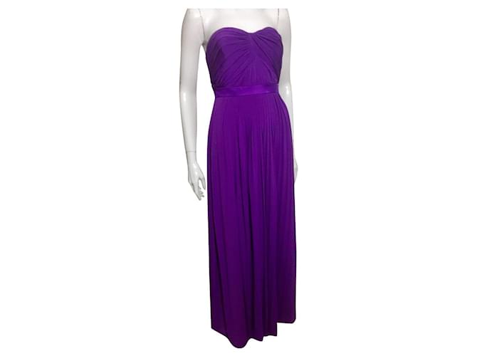 Coast strapless evening gown Purple Elastane Polyamide Acetate  ref.348754