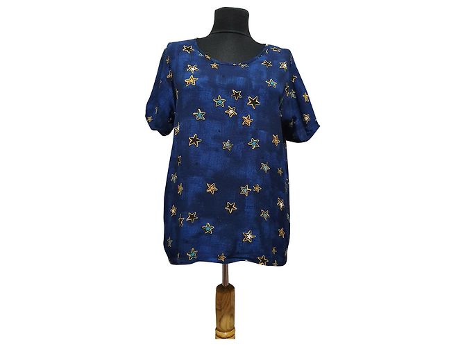 Autre Marque Blusa Fabienne Chapot con estrellas de viscosa Multicolor