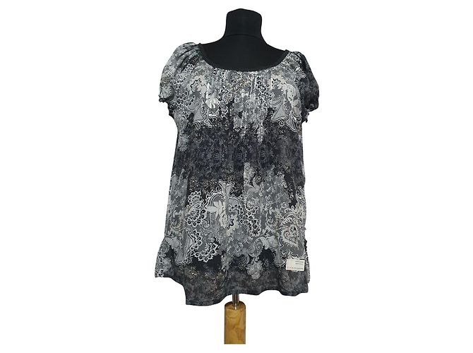 Blusa Odd Molly de algodón gris Multicolor