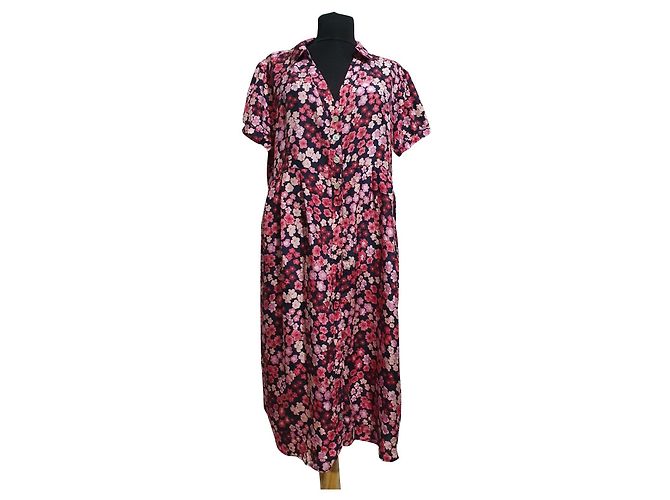 Autre Marque Vestido de seda Tone Barker Multicolor