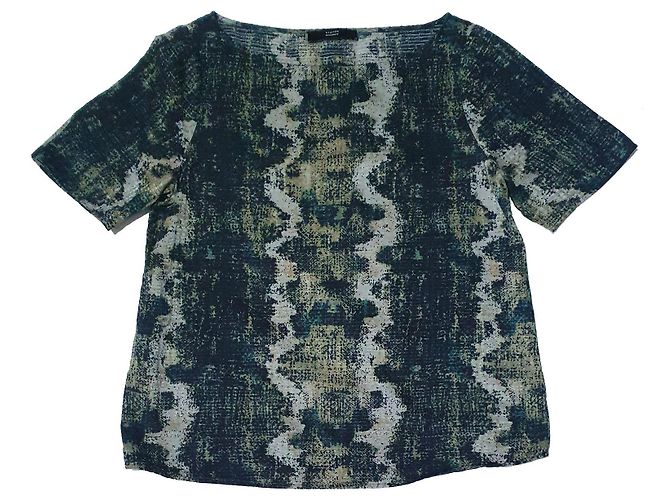 Blusa Steffen Schraut de seda e algodão Multicor