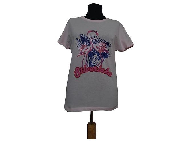 Camiseta de algodão rosa Baum und Pferdgarten