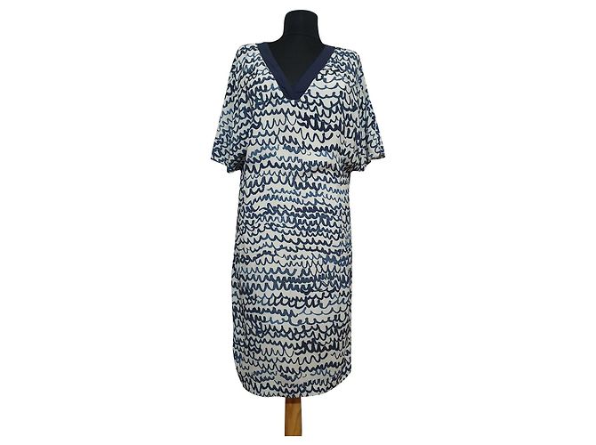 Autre Marque AIRFIELD Kleid Blau Mehrfarbig Viskose