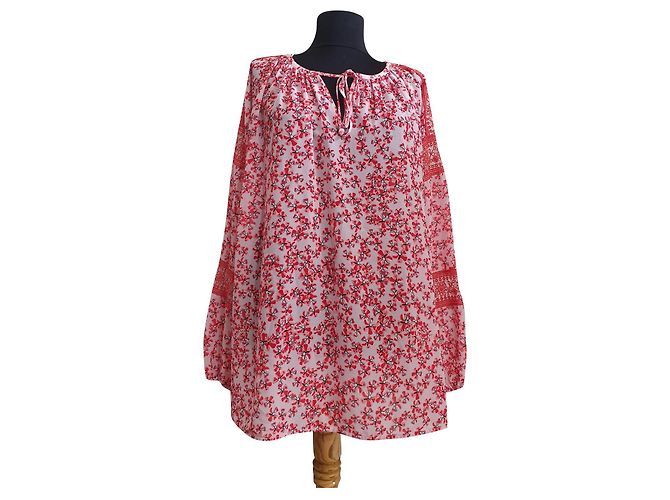 Laurèl Oversize Bluse Floral Rot Rosa Pink