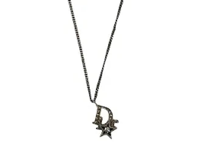 (Usava) Dior / C.Colar de estrela com logotipo da Dior - Kabukiya feminino de prata  ref.348973