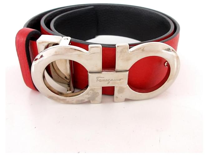 Salvatore Ferragamo Belt Red Leather ref.349121 - Joli Closet