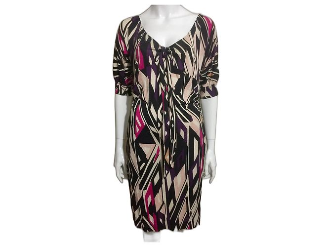 Vestido Kitt de seda con estampado geométrico Diane Von Furstenberg Multicolor